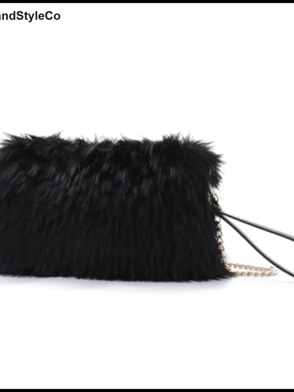 Faux Fur Evening Clutch Fluffy Shoulder Bag Wristlet Handbag